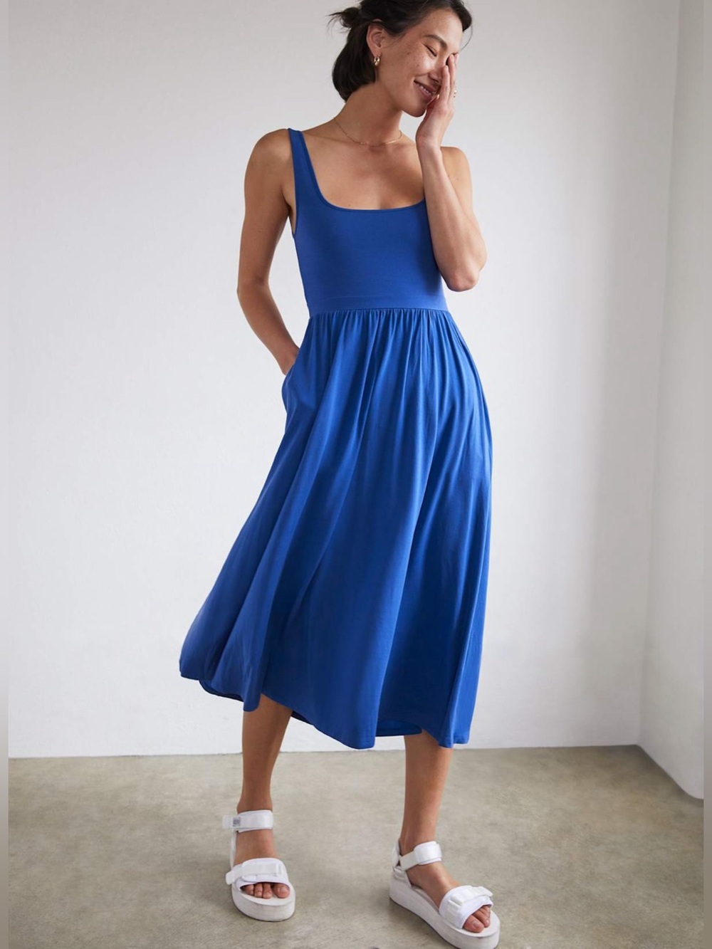 Aritzia Wilfred Market Midi Dress - Summer night Women’s size XS - Picture 2 of 13